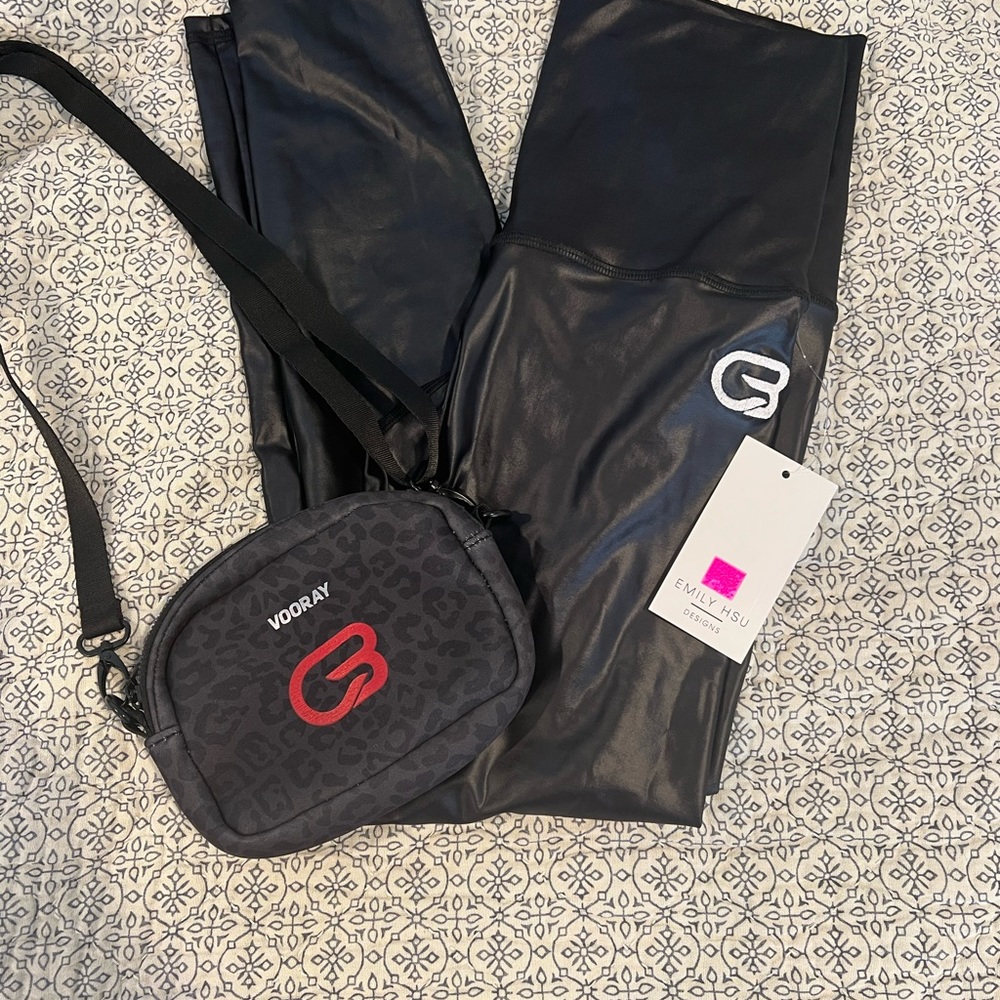 Black Lacquer Cyclebar Sneaker Legging by Emily HSU Designs